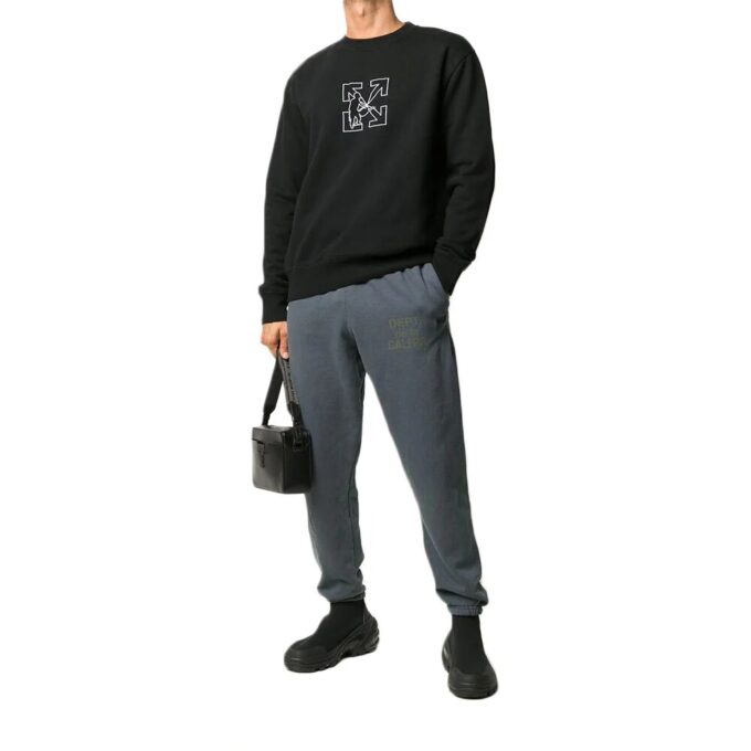 Off-White Pantalones de hombre con logotipo de Arrows, negros
