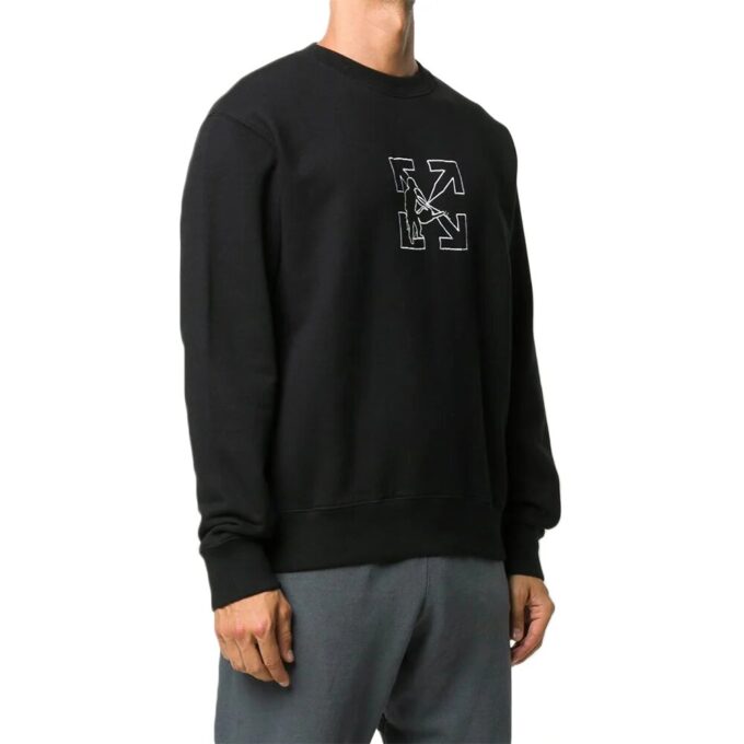 Off-White Pantalones de hombre con logotipo de Arrows, negros