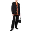 Off-White Pantalones de hombre de la colección Otoño-Invierno 2022, de cintura media, lisos y de corte recto, en color negro