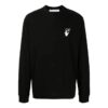 Off-White Pantalones de hombre FW22 con logo, cuello redondo y manga larga, versión negra