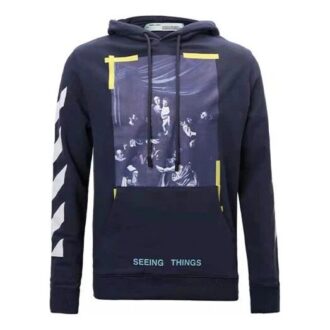 Off-White Pantalones de hombre Painting Azul marino