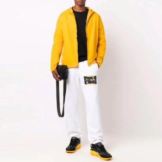 Off-White Pantalones deportivos/pantalones/joggers para hombre FW21 con estampado de la pintura Caravaggio, blancos