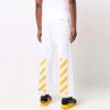 Off-White Pantalones deportivos/pantalones/joggers para hombre FW21 con estampado de la pintura Caravaggio, blancos