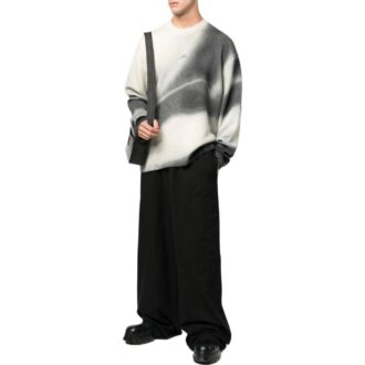 Off-White Pantalones informales rectos de color liso para hombre, temporada primavera-verano 2022, corte holgado, color negro