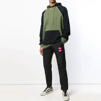 Off-White Pantalones largos informales de cintura D para hombre, corte ajustado, negros