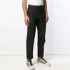 Off-White Pantalones largos informales de cintura D para hombre, corte ajustado, negros