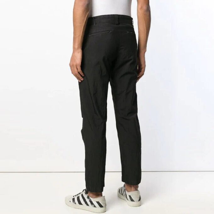 Off-White Pantalones largos informales de cintura D para hombre, corte ajustado, negros