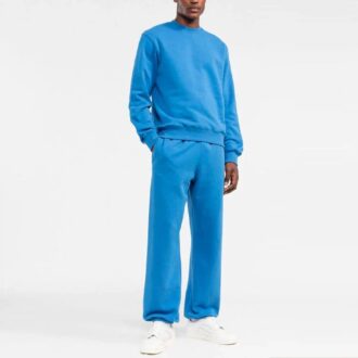 Off-White Pantalones largos informales de hombre FW22 de color liso con rayas y pies, azul