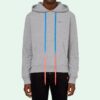 Off-White para hombre, acrílico con Arrows, corte ajustado, estampado multicolor de Arrows, gris