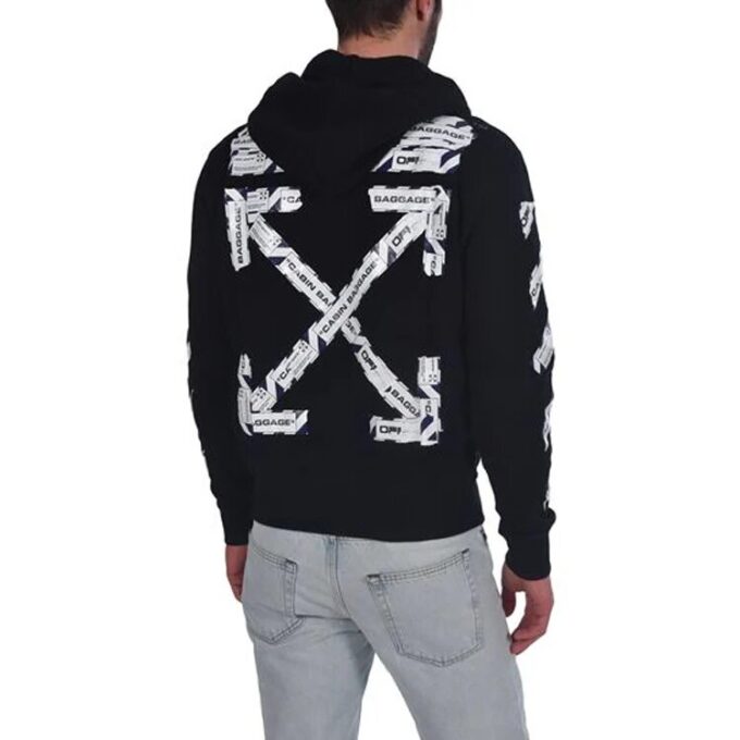 Off-White para hombre Alphabet Arrow Zipper Negro
