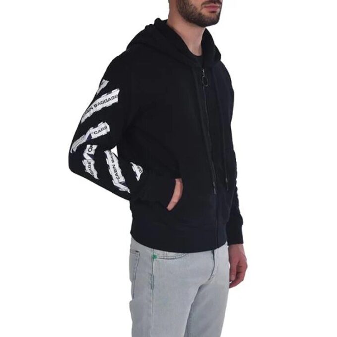 Off-White para hombre Alphabet Arrow Zipper Negro