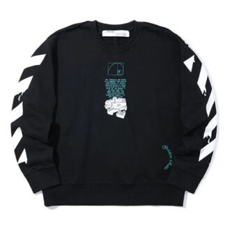 Off-White para hombre C/O Virgil Abloh con eslogan y estampado de Arrows, cuello redondo, negro