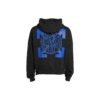 Off-White para hombre, camiseta holgada con logo de mago y gato sobre flecha, color negro