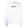 Off-White para hombre, colección Otoño-Invierno 2022, jersey de cuello redondo con estampado de letras, versión de manga larga, blanco