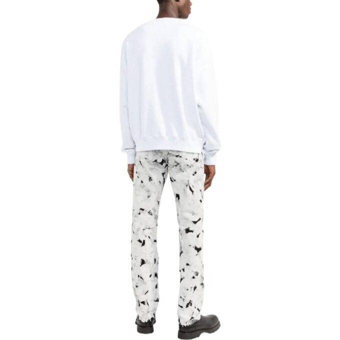 Off-White para hombre, colección Otoño-Invierno 2022, jersey de cuello redondo con estampado de letras, versión de manga larga, blanco