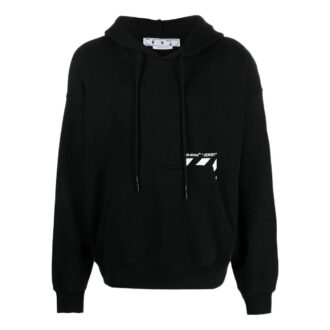 Off-White para hombre, colección Otoño-Invierno 2022, sudadera con cordón y estampado del logotipo, color negro