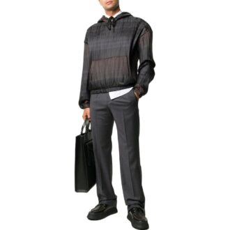 Off-White para hombre, colección primavera-verano 2022, sudadera con capucha de manga larga a rayas, color negro