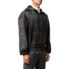 Off-White para hombre, colección primavera-verano 2022, sudadera con capucha de manga larga a rayas, color negro