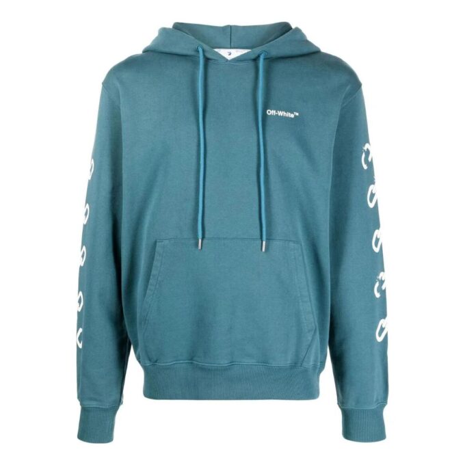 Off-White para hombre, colección primavera-verano 2022, versión con estampado de letras, azul