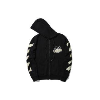 Off-White para hombre con correa de goma y estampado de flechas, negro clásico