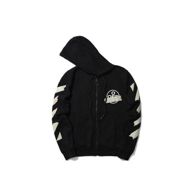 Off-White para hombre con correa de goma y estampado de flechas, negro clásico
