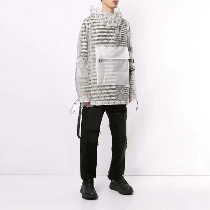 Off-White para hombre con detalle de bolsillo, transparente, versión estándar, blanco