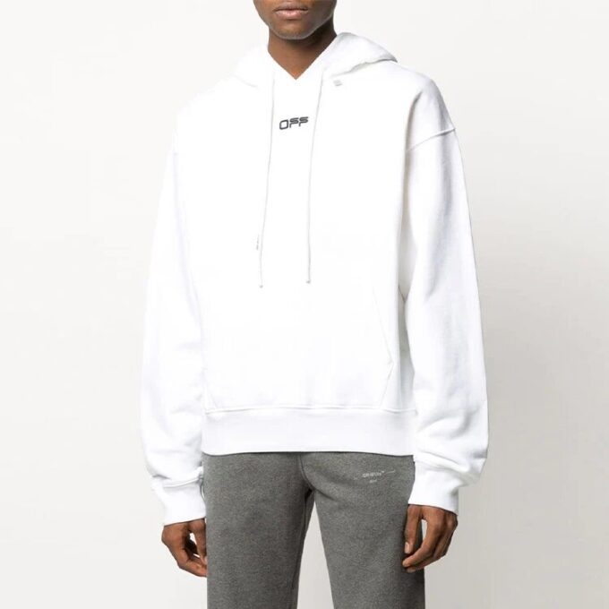 Off-White para hombre con estampado de eslogan y logotipo ondulado