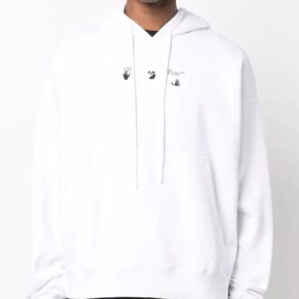Off-White para hombre con estampado de logotipo y cordón, blanco