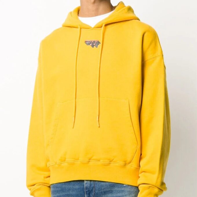 Off-White para hombre con estampado del logotipo en amarillo
