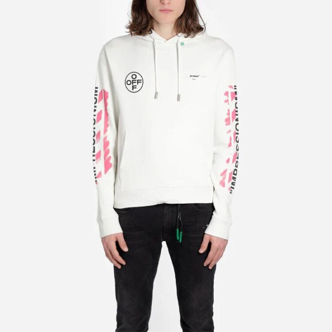 Off-White para hombre con logotipo, blanco