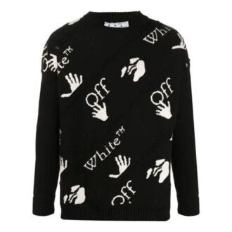 Off-White para hombre con logotipo, negro
