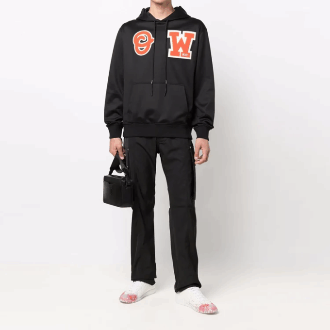 Off-White para hombre con logotipo, negro