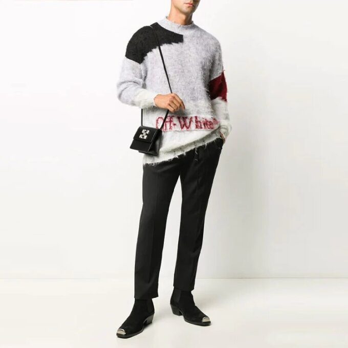 Off-White para hombre con logotipo y bloques de color, versión estándar, gris