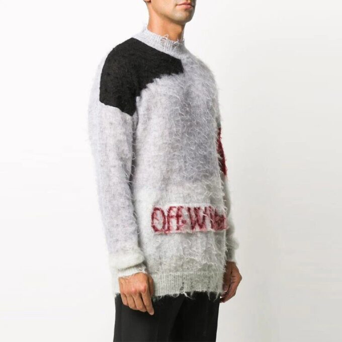 Off-White para hombre con logotipo y bloques de color, versión estándar, gris