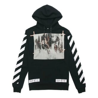 Off-White para hombre con rayas pintadas en negro
