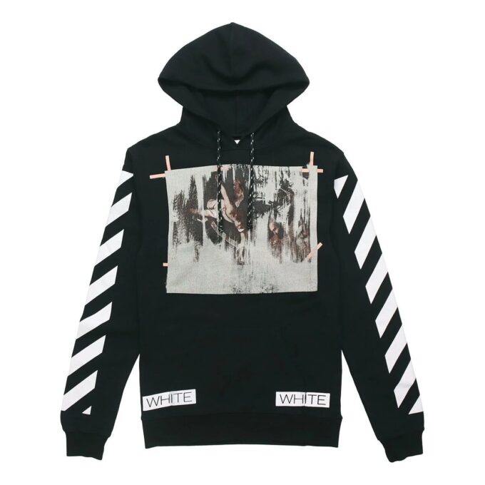Off-White para hombre con rayas pintadas en negro
