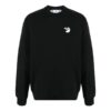 Off-White para hombre, cuello redondo con estampado del logotipo, corte holgado, negro