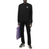 Off-White para hombre, cuello redondo con estampado del logotipo, corte holgado, negro
