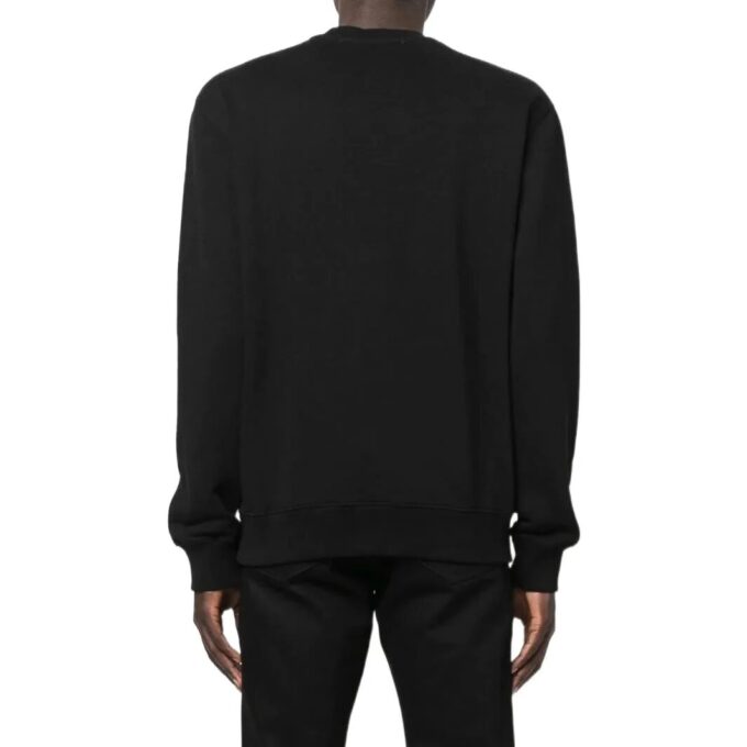 Off-White para hombre, cuello redondo con estampado del logotipo, corte holgado, negro
