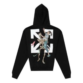 Off-White para hombre de algodón con estampado de flechas, negro