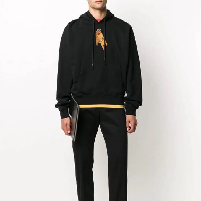 Off-White para hombre de algodón con estampado de flechas, negro