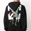 Off-White para hombre de algodón con estampado de flechas, negro