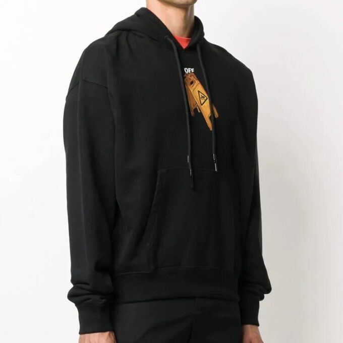 Off-White para hombre de algodón con estampado de flechas, negro