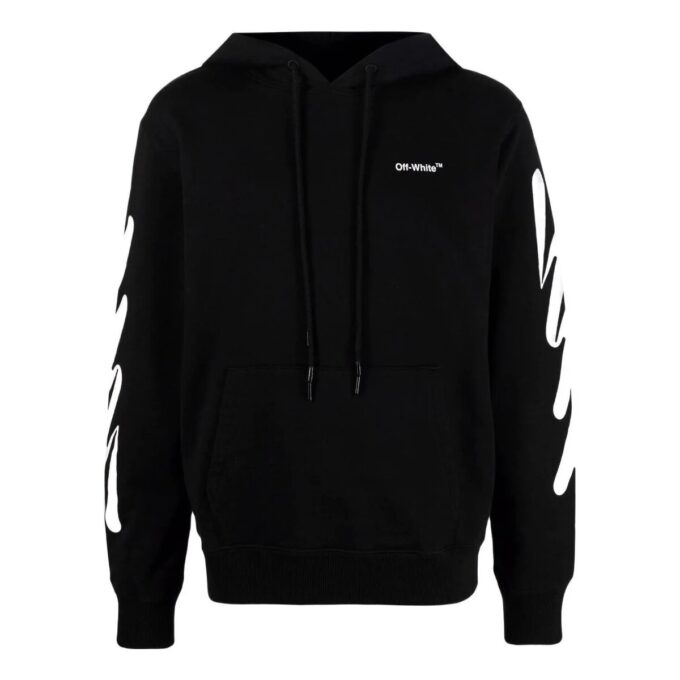 Off-White para hombre, estampado de color liso, negro