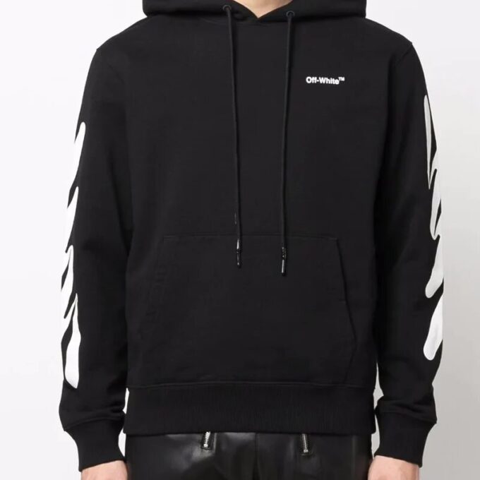 Off-White para hombre, estampado de color liso, negro