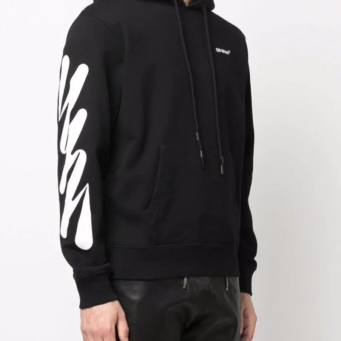 Off-White para hombre, estampado de color liso, negro