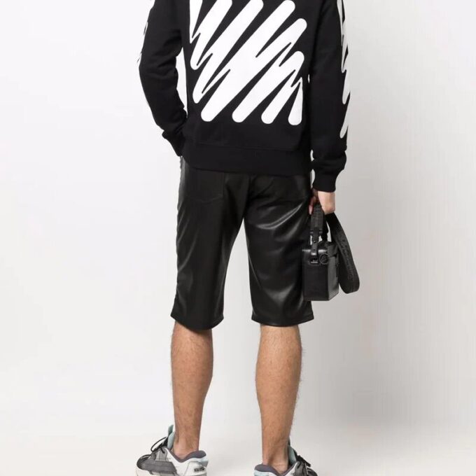 Off-White para hombre, estampado de color liso, negro