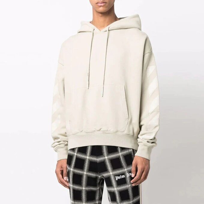 Off-White para hombre FW21 Arrow de corte holgado, color beige