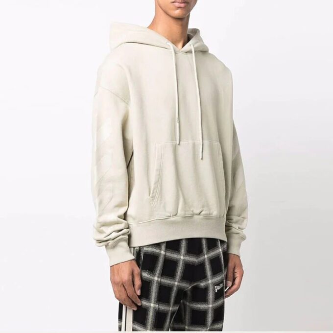 Off-White para hombre FW21 Arrow de corte holgado, color beige