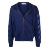 Off-White para hombre FW21 con cremallera a rayas, versión estándar, azul